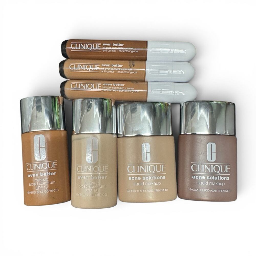 Clinique Foundation Concealer Bundle 7 Items Total